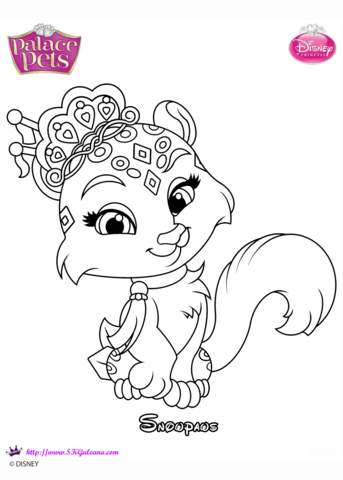 Palace pets snowpaws coloring page free printable coloring pages