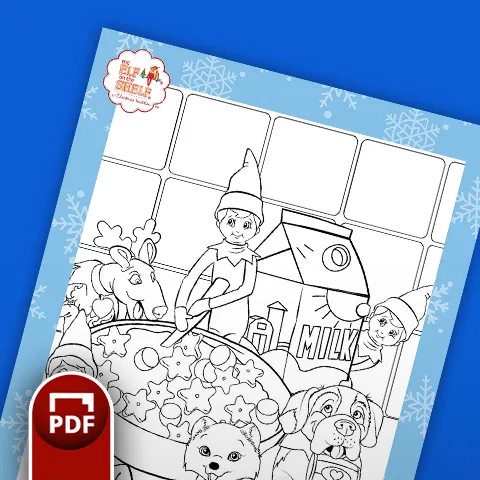 Coloring pages activity santas north pole