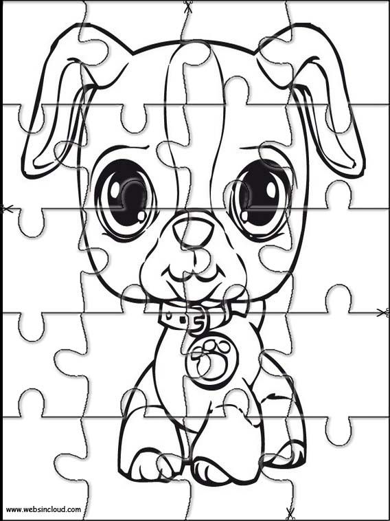 Printable jigsaw puzzles to cut out for kids littlest pet shop loring pages cute loring pages lor puzzle puppy puzzle