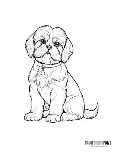 Dog coloring pages clipart pawsome activities for your little artist at