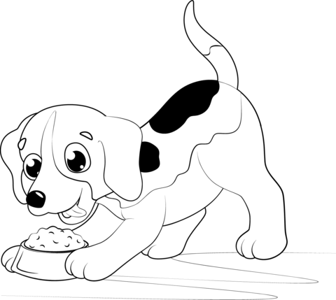 Beagle puppy coloring page free printable coloring pages