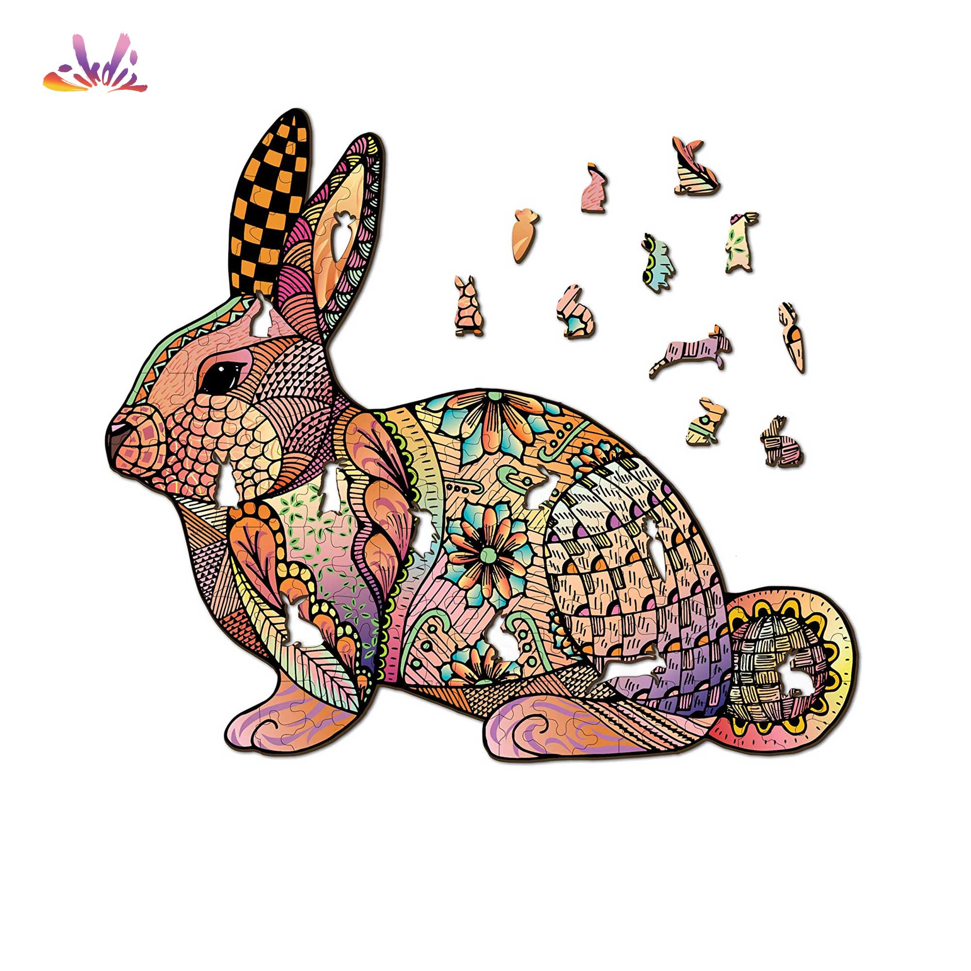 Rabbit wooden jigsaw puzzle â