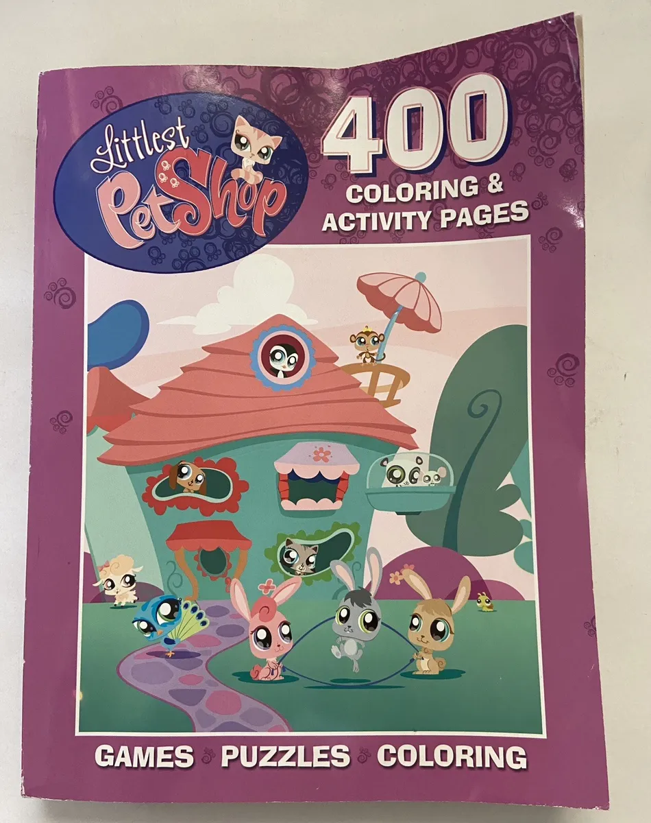 Littlest pet shop coloring and activity book pages games puzzles color thick