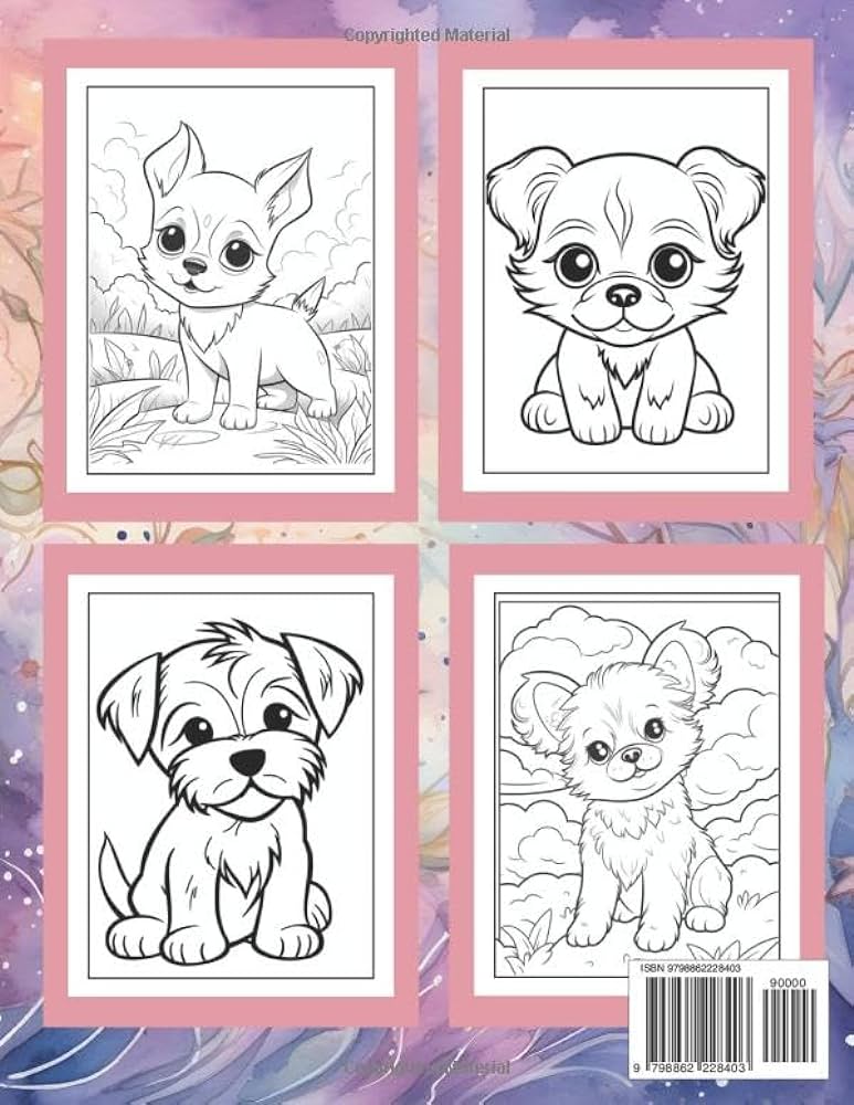 Dogs coloring book for kids fun coloring pages for kids toddlers preschool and kindergarten dog and puppy lovers activity book clouds lulu books