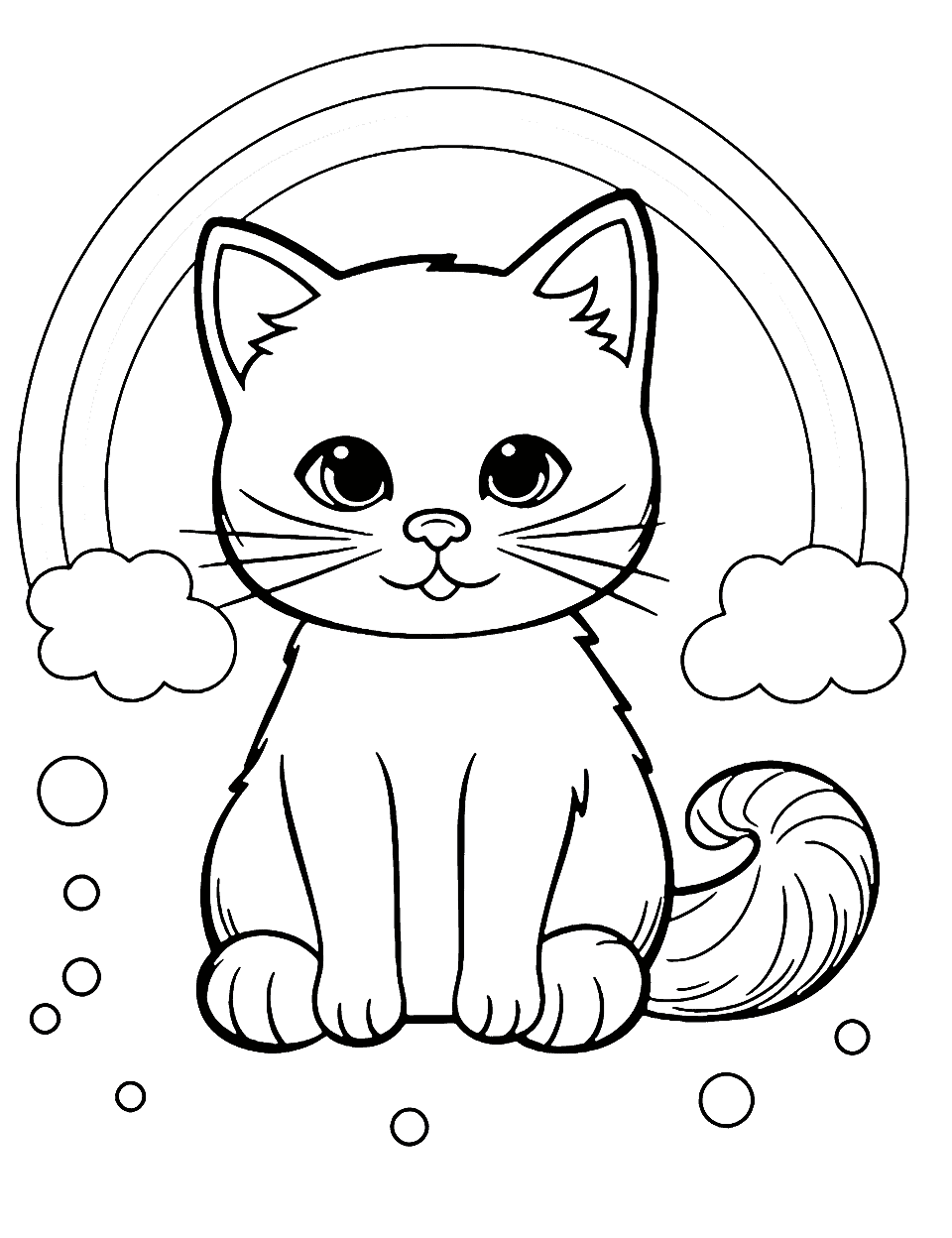 Cat coloring pages free printable sheets