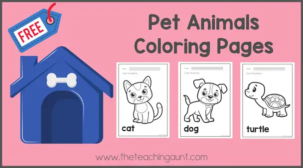 Pet animals coloring pages