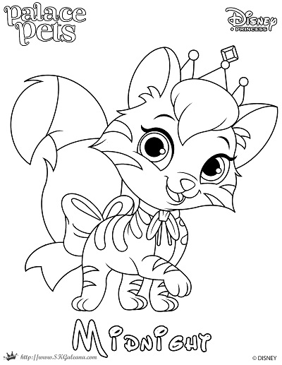 Free printable princess palace pet coloring page of midnight â