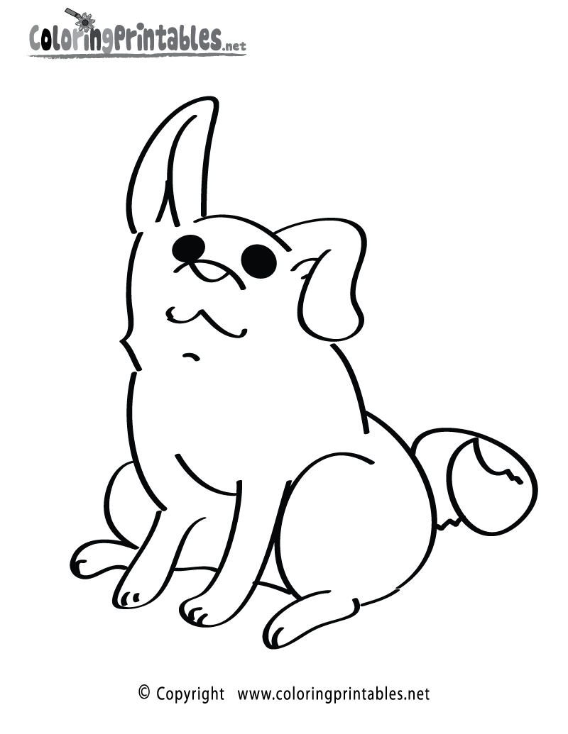 Puppy coloring page