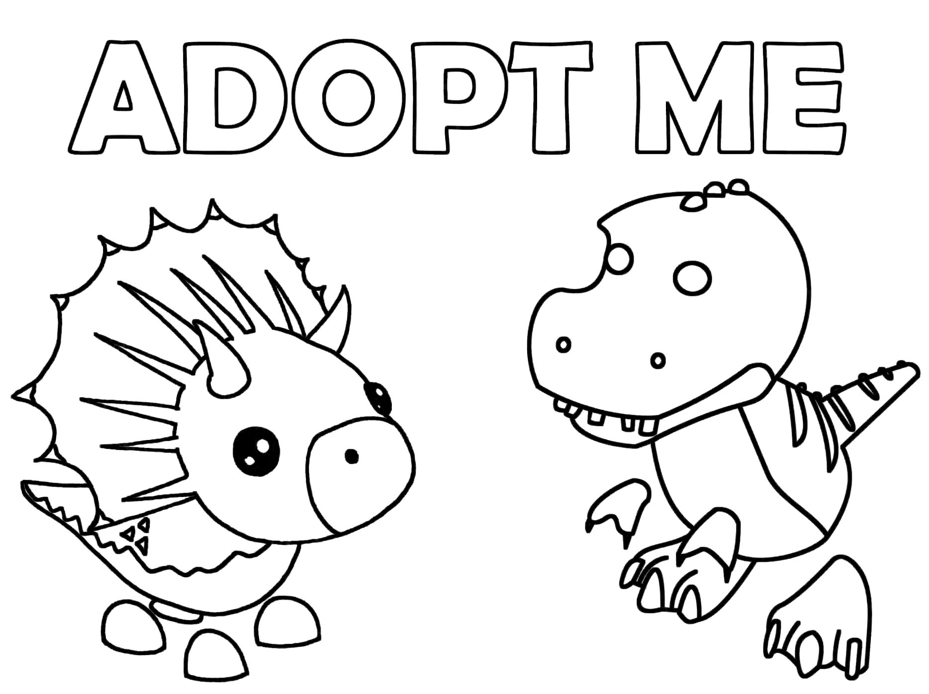 Adopt me coloring pages