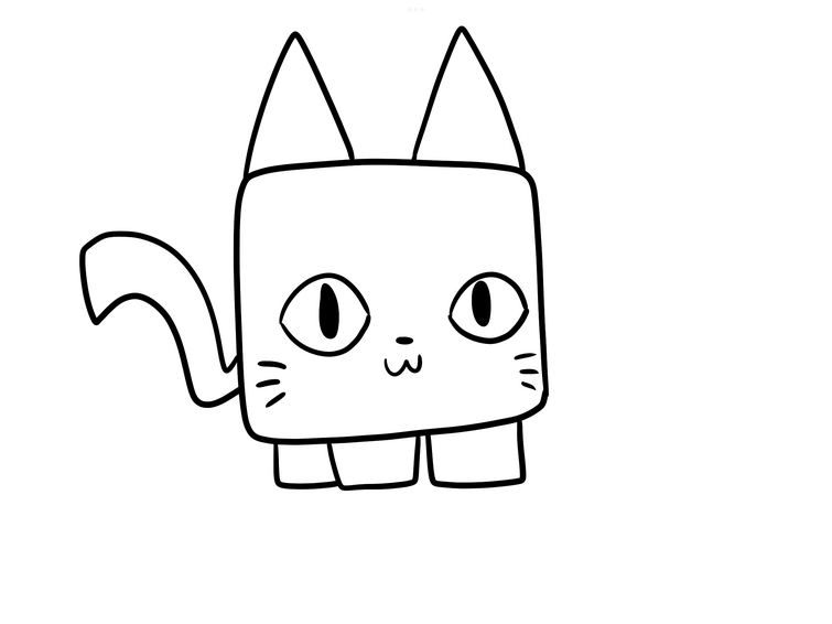 Simple step by step tutorial on how to draw a cat pet from pet simulator x