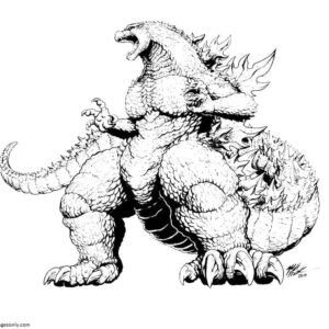 Godzilla coloring pages printable for free download