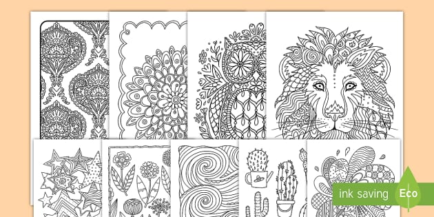 Mindfulness colouring sheets