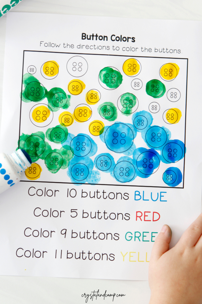 Pete the cat and his four groovy buttons printables