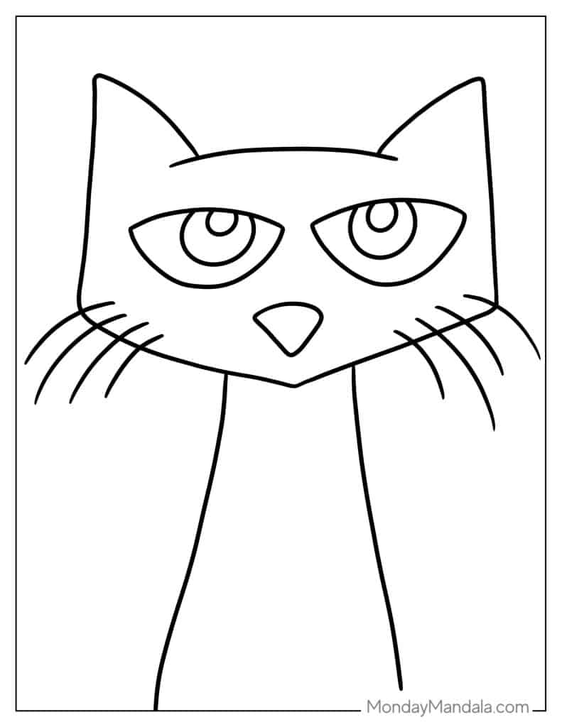 Pete the cat coloring pages free pdf printables