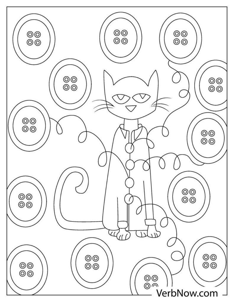 Free pete the cat coloring pages book for download printable pdf