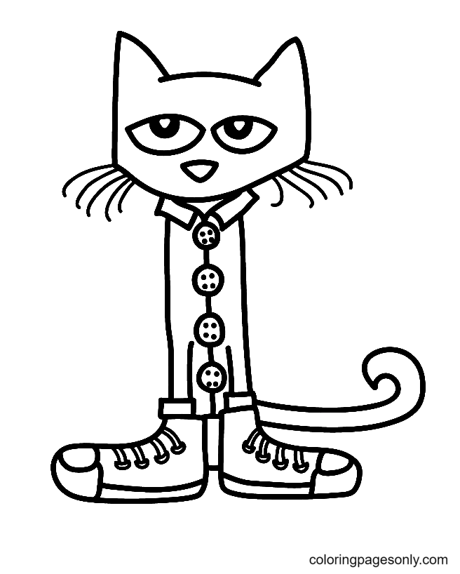 Pete the cat coloring pages