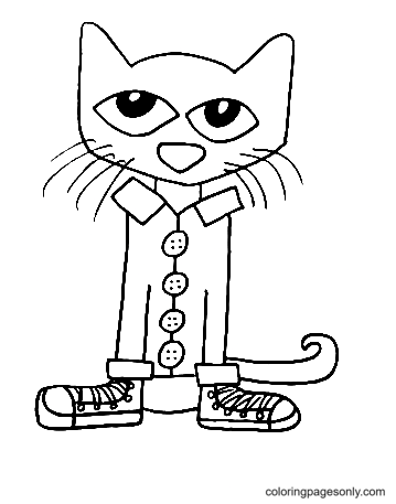 Pete the cat coloring pages