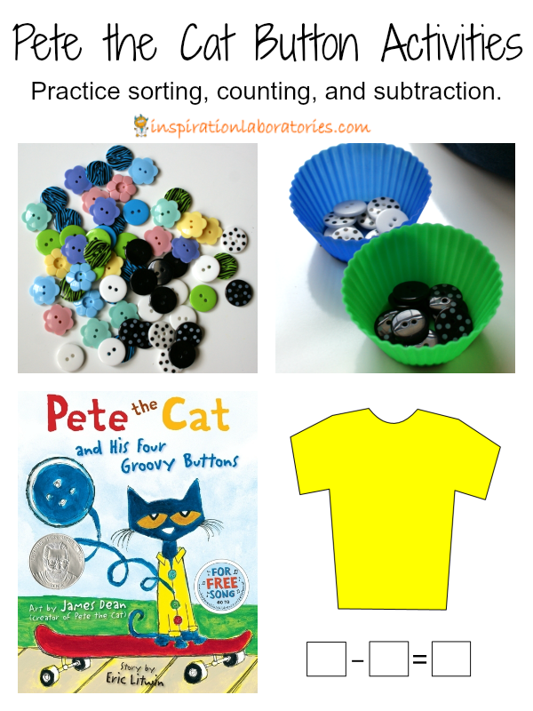 Pete the cat button activities inspiration laboratories