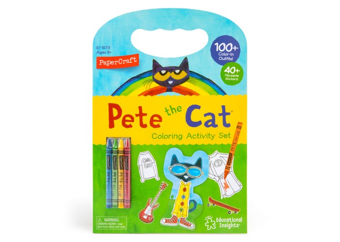 Papercraft pete the cat coloring activity set