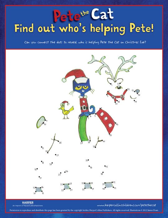 Pete the cat saves christmas connect the dots