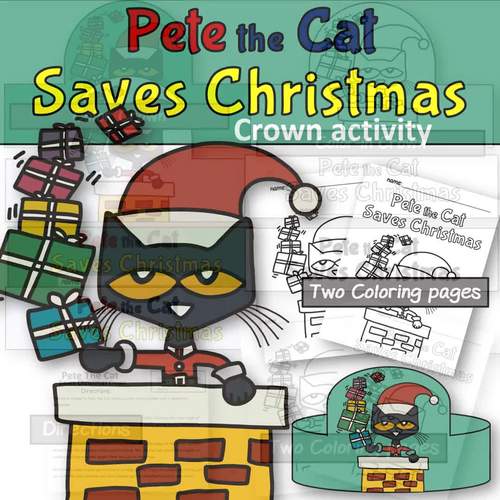 Pete the cat saves christmas activity crown by little pergola school shop