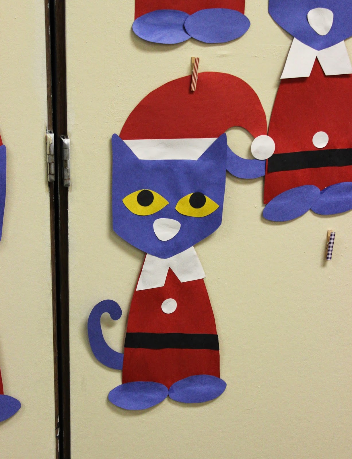 Pete the cat saves christmas craft template