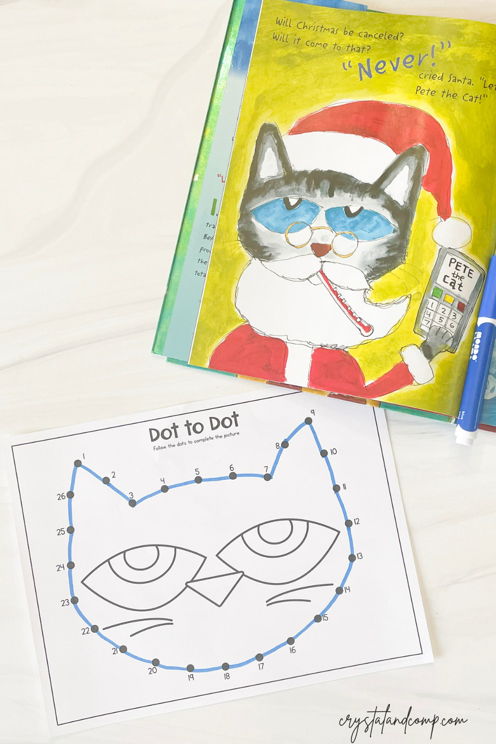 Pete the cat saves christmas printables