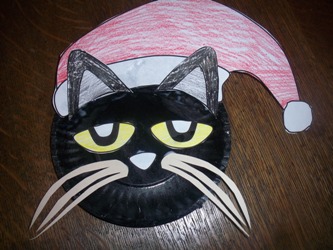 Making learning fun pete the cat christmas paper plate craft with writing prompt