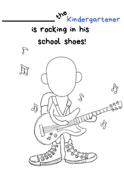 Pete the cat rocking in my school shoes coloring page kindergarten first day