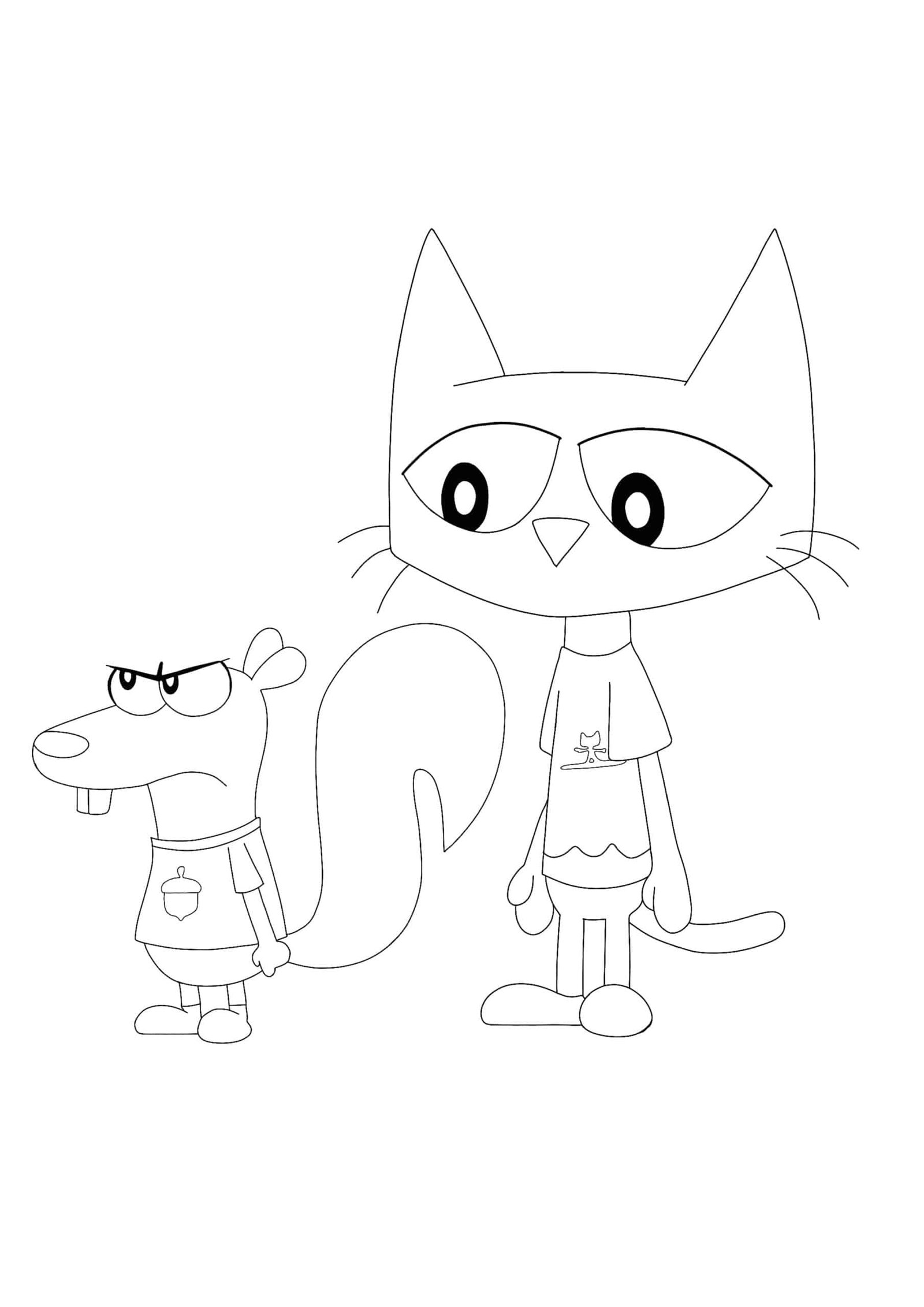 Pete the cat coloring pages