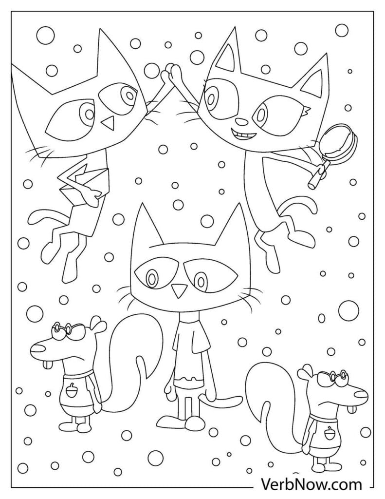 Free pete the cat coloring pages book for download printable pdf