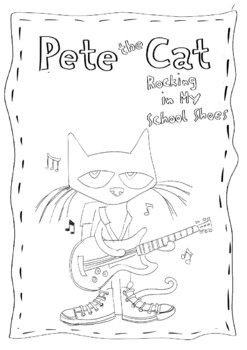 Pete the cat rocking in my school shoes coloring tpt