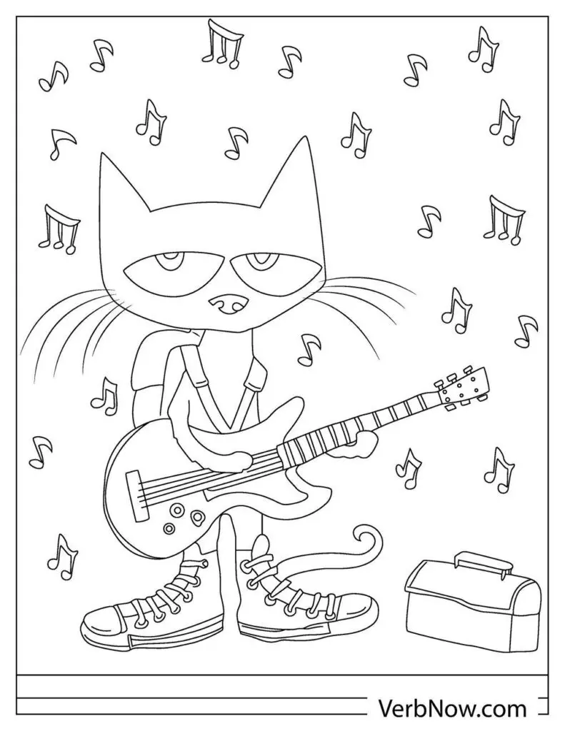 Free pete the cat coloring pages book for download printable pdf