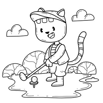 Page cat coloring pages kids images