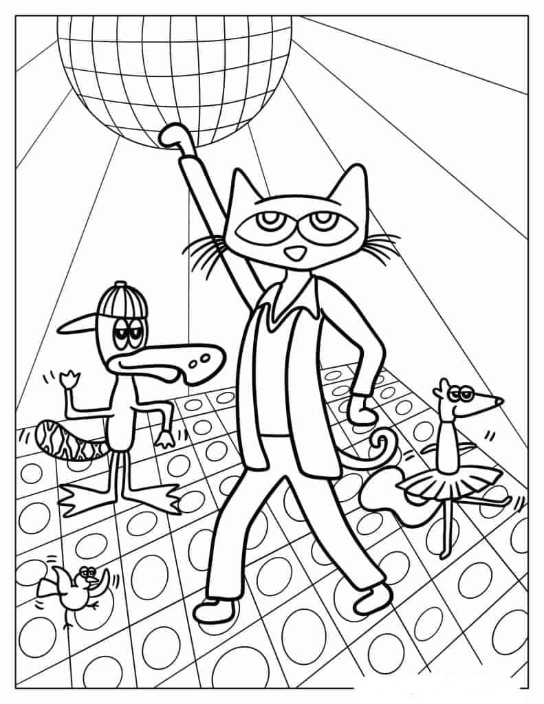 Pete the cat coloring pages