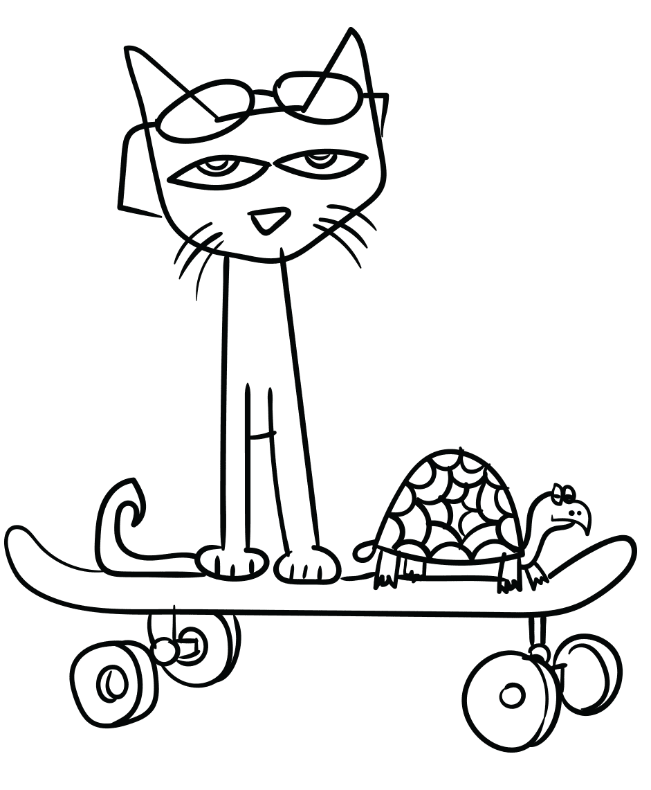 Pete the cat coloring pages