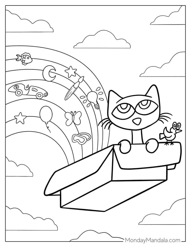 Pete the cat coloring pages free pdf printables