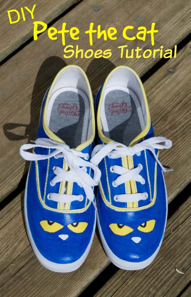 Diy pete the cat shoes tutorial