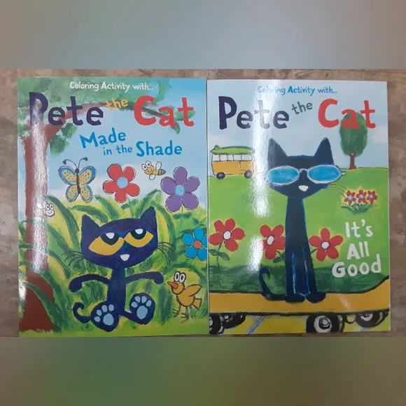 Other set of new pete the cat coloring and activity books