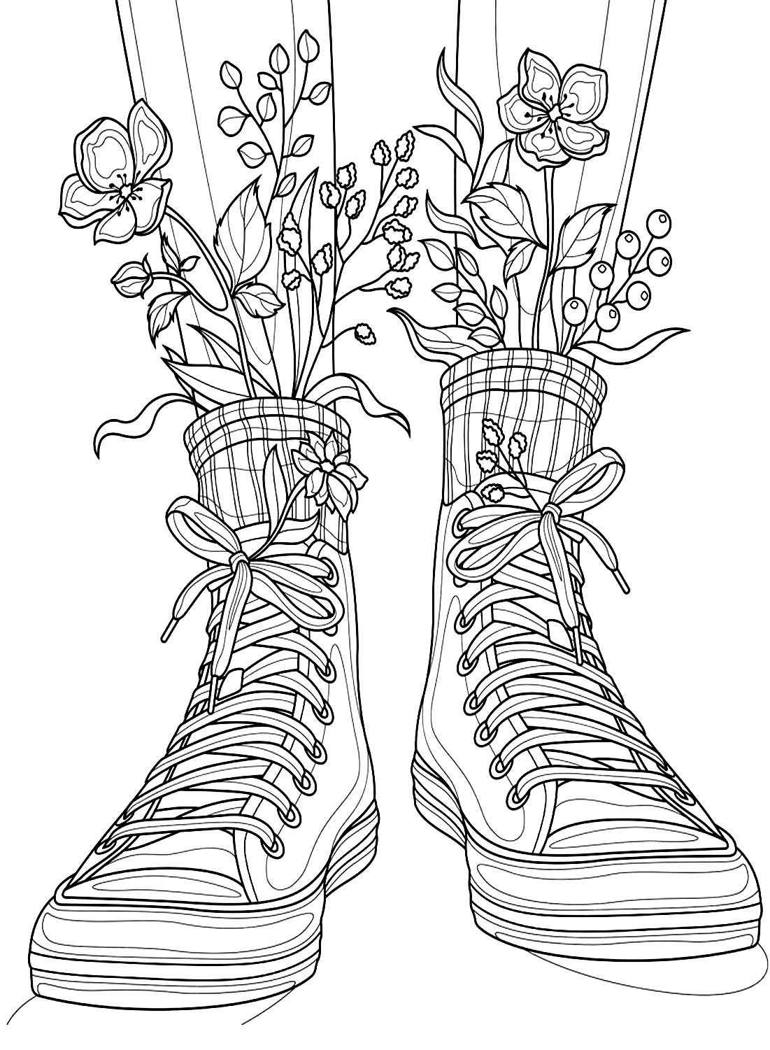 Shoe coloring pages