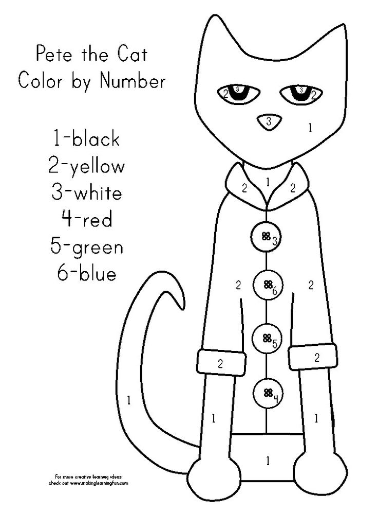 Pete the cat coloring pages