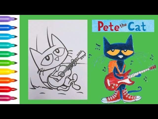 Pete the cat coloring book coloring with markers coloring for kids