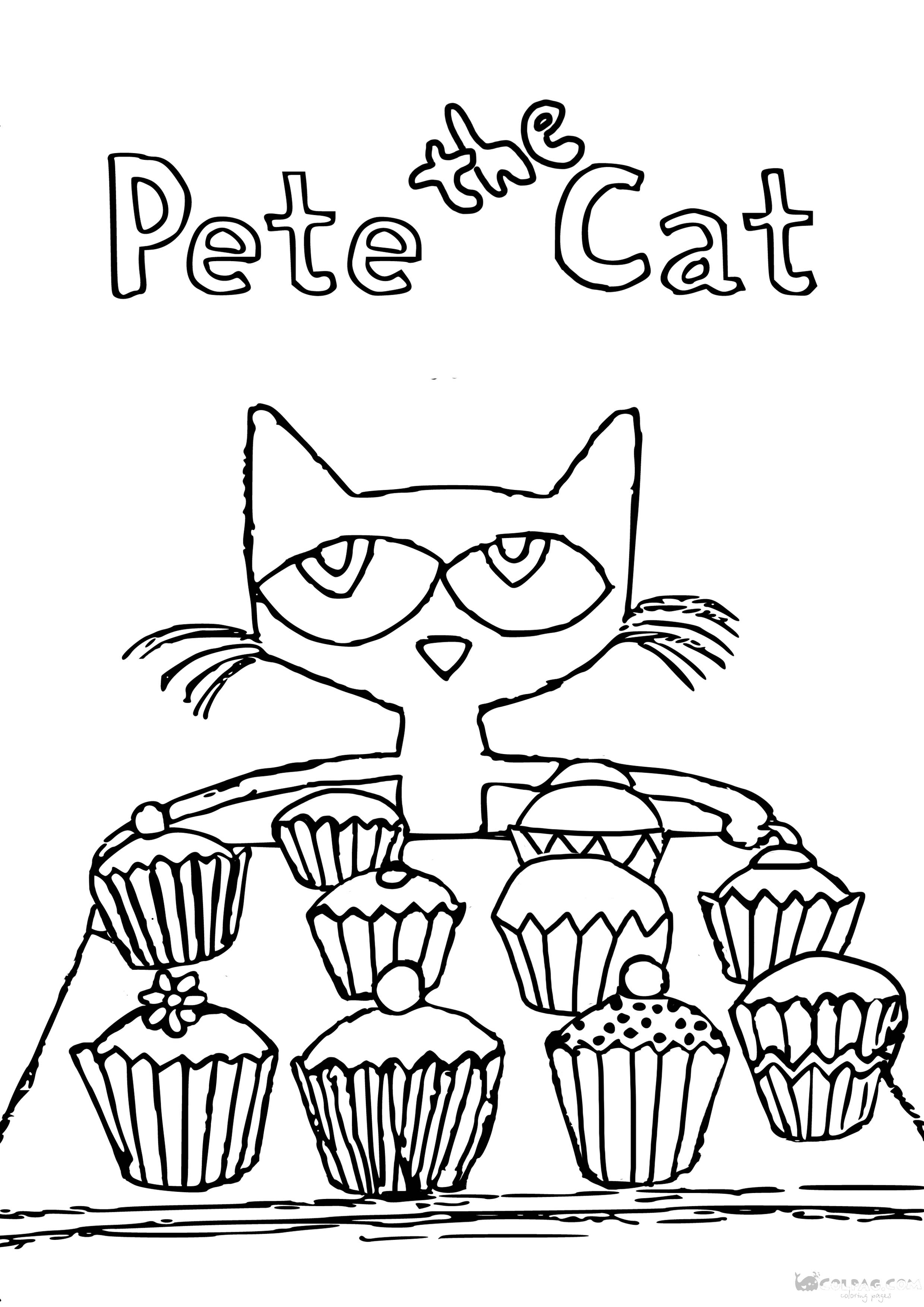 Pete the cat printable coloring pages