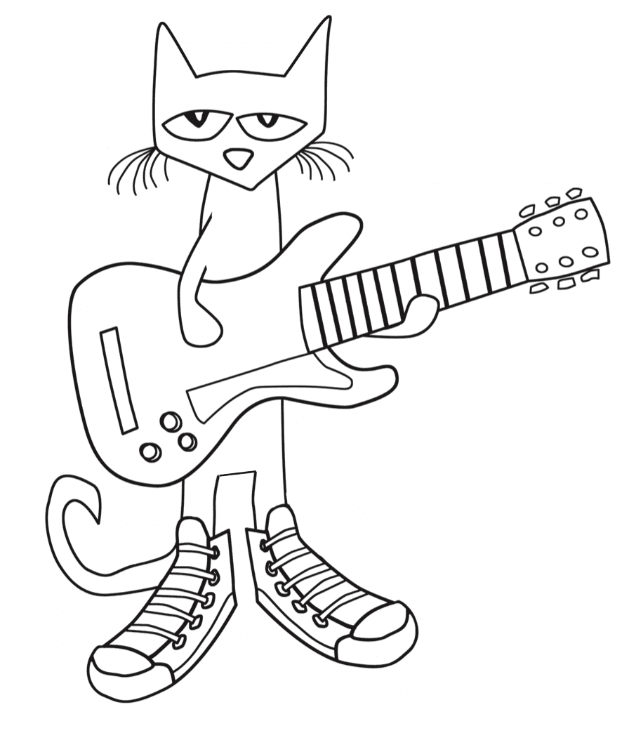 Pete the cat coloring pages printable for free download