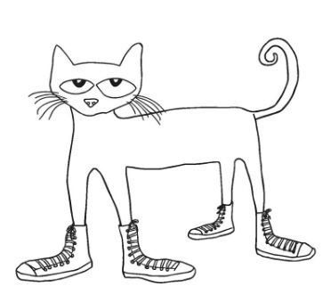 Pete the cat sneaker coloring page drawing board weekly cat coloring page coloring pages animal coloring pages