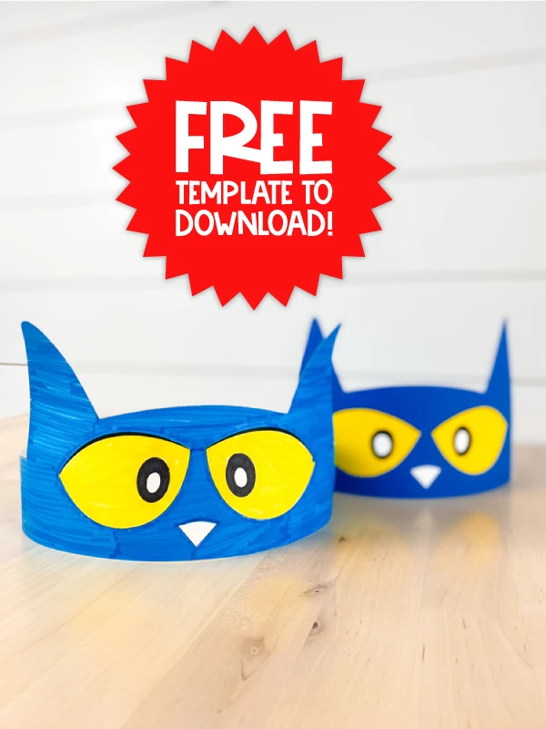 Pete the cat headband craft free template