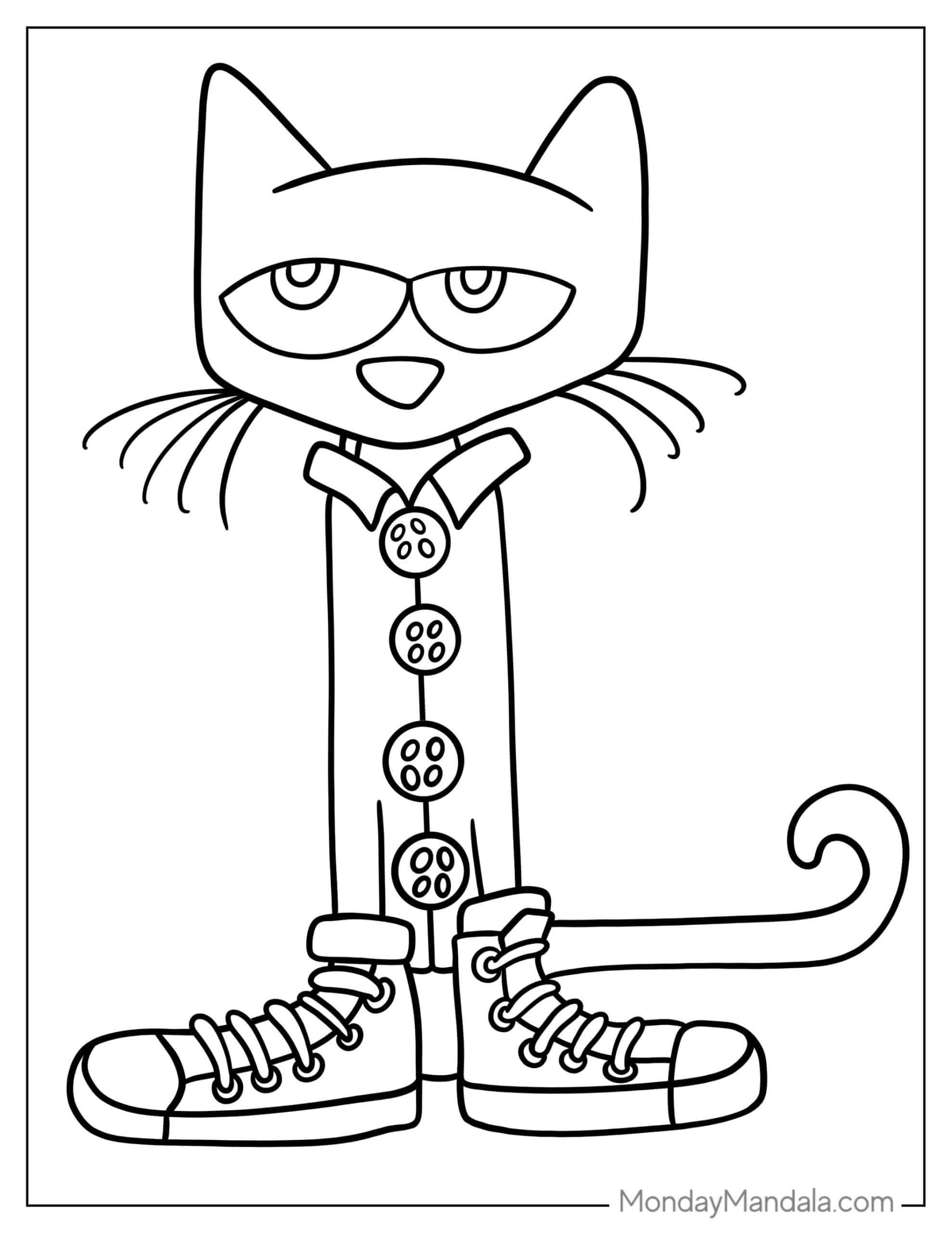 Top free printable pete the cat coloring pages online â