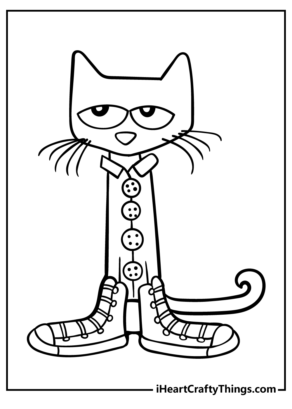 Pete the cat coloring pages free printables