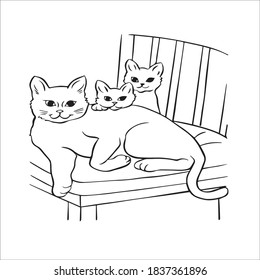 Pete cat coloring pages stock vector royalty free