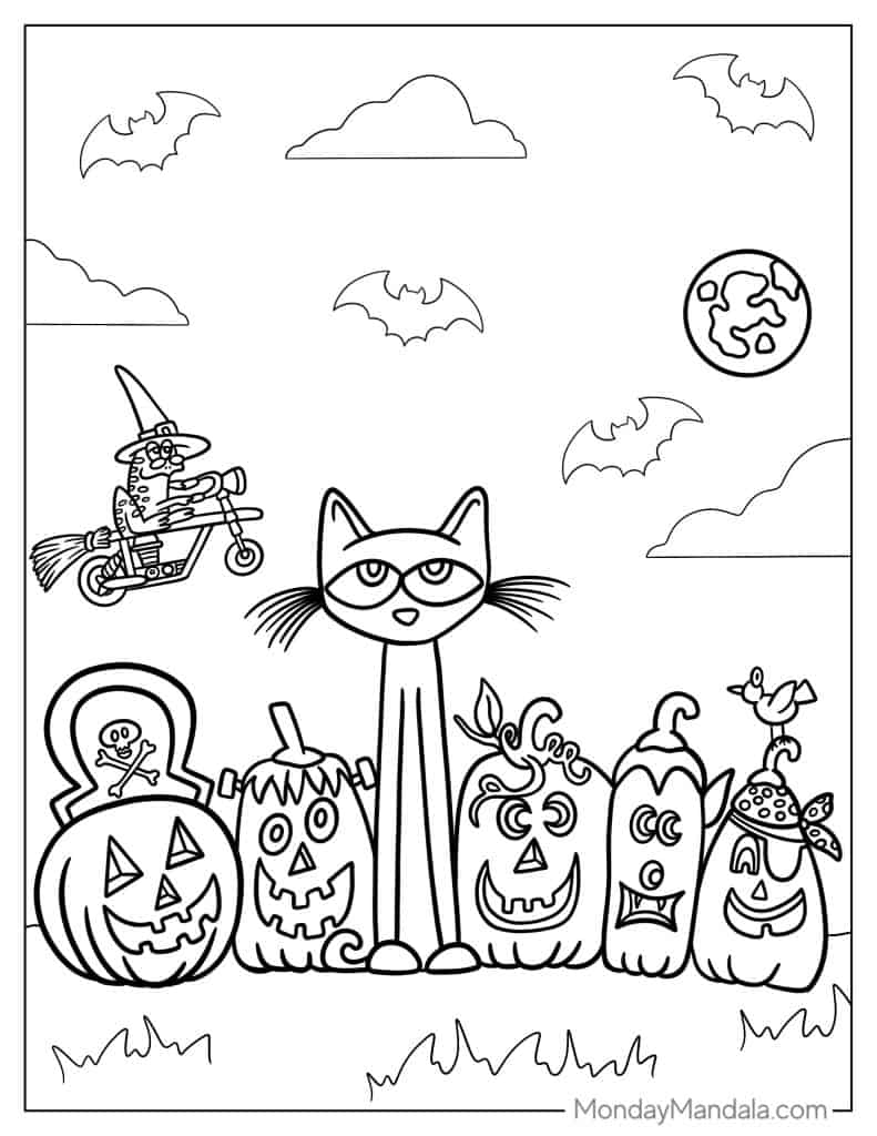 Pete the cat coloring pages free pdf printables